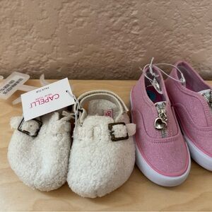 Capelli of New York White and Pink Kids Slippers